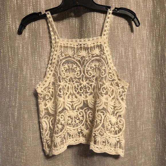 Soprano Lace Sheer Tank Top - Size S - Picture 1 of 4